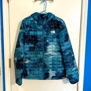 The North Face Thermoball Eco Hooded Jacket Brushed Blue Camo